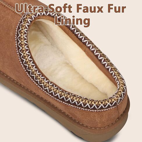 Women's Slippers Platform Mini Boots Short Ankle Anti-Slip Boot Fur Fleece Lined Sneakers House slippers Boot For Outdoor in Saudi Arabia