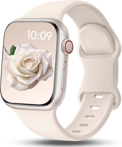 فرقة سيليكون رياضية متوفرة مع فرق Apple Watch 40mm 38mm 41mm 42mm 44mm 45mm 46mm 49mm نساء الرجال ، حزام رياضة ناعم للماء لـ Iwatch Bands Series 10 9 8 7 6 5 4 3 2 1 SE Ultra in Kuwait