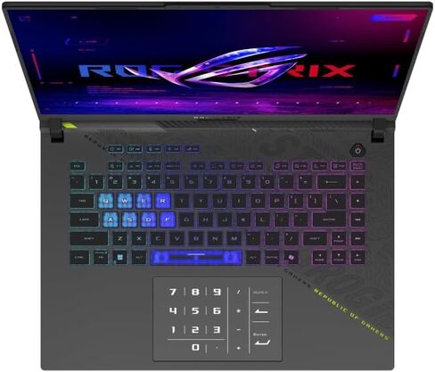 ROG Strix G16 RTX 5070 TI Gaming Laptop (Ryzen 9 16-Core 8940HX ، RTX 5070TI 140W ، 16 "FHD 165Hz ، 96GB DDR5 ، 4TB Gen4 Performance SSD ، WIFI 6E ، 2XUB-C DP/PD in Kuwait