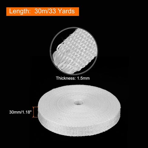 MECCANIXITY 1pcs Fiberglass Cloth Tape 30m(33 Yard) x50mmx0.3mm E Glass Fiber Fiberglass Mesh Glass Fiber Mesh Woven Fiberglass Fabrics Insulation Tape for Reinforcement Repair in Saudi Arabia