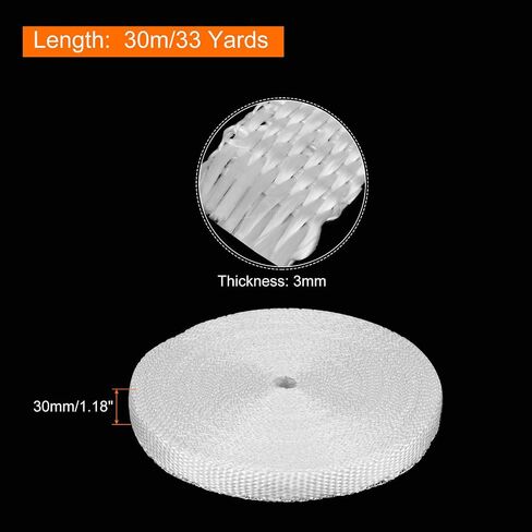 MECCANIXITY 1pcs Fiberglass Cloth Tape 30m(33 Yard) x50mmx0.3mm E Glass Fiber Fiberglass Mesh Glass Fiber Mesh Woven Fiberglass Fabrics Insulation Tape for Reinforcement Repair in Saudi Arabia