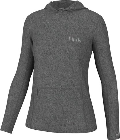 HUK Women's Coldfront Heather Hoodie, Performance Fishing Sweatshirt in Saudi Arabia