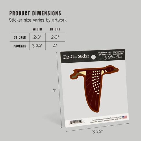 Die Cut Sticker Loon, Geometric, Vinyl Sticker 1 to 3 inches (Waterproof Decal for Cars, Water Bottles, Laptops, Coolers), Small in Kuwait