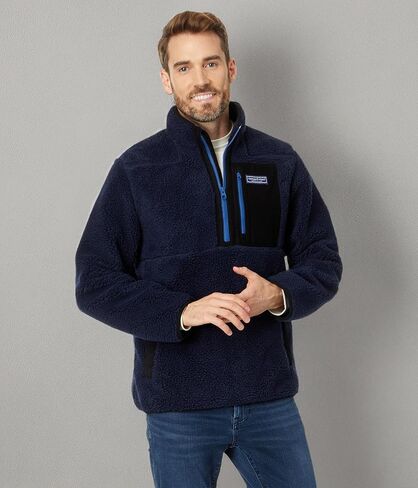 vineyard vines mens Sherpa Supershep Quarter-zip Sweatshirt (pack of 1) in Saudi Arabia