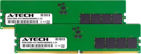 A-Tech 64GB (2 x 32GB) RAM for HP Z2 G9 Tower Workstation | DDR5 4800MHz DIMM PC5-38400 288-Pin Non-ECC Memory Upgrade Kit in Saudi Arabia