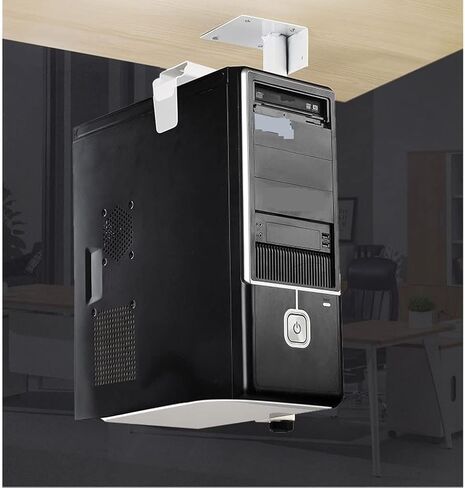 سطح المكتب PC Tower CPU حامل تحت سطح المكتب سطح المكتب الإطار الرئيسي المعدني المعلق الإطار الرئيسي دعم شاسيه هيكل الدعم الجدار حامل الكمبيوتر (ب) in Kuwait