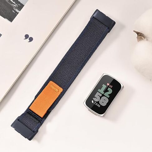 Trail Loop Nylon Compatible with Fitbit Charge 6 /Fitbit Charge 5 Bands for Women Men, Sport Soft Adjustable Breathable Strap Replacement Wristband for Charge 6/5 Watch in Saudi Arabia