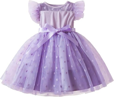 TTYAOVO Toddler Baby Dress Polka Dot Birthday Princess Casual Dresses Size 100(3 Years, 1988 Black) in Saudi Arabia