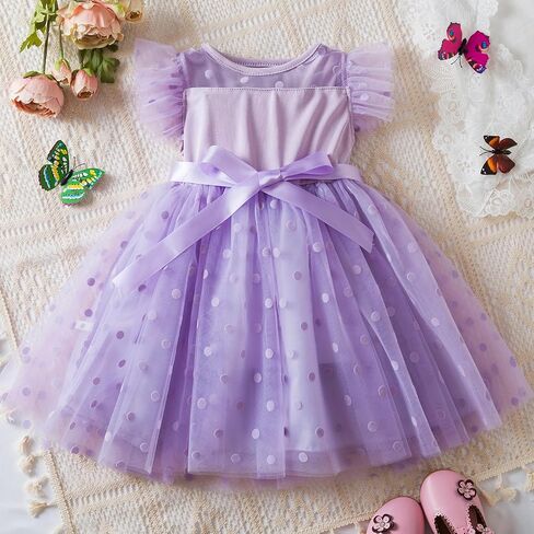 TTYAOVO Toddler Baby Dress Polka Dot Birthday Princess Casual Dresses Size 100(3 Years, 1988 Black) in Saudi Arabia