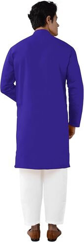 هدايا العيد الخاصة من شاندراكالا هولي، طقم بيجامة كورتا للرجال، أصفر، متوسط ​​(MK101YEL2) in Kuwait