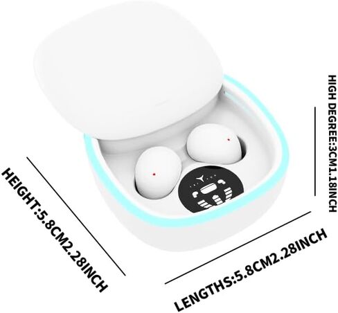 براعم الأذن للنوم ، سماعات أذن لاسلكية حقيقية ، 2025 Ultra-Mini Bluetooth 5.4 سماعات الأذن للنوم الجانبي ، Hi-Fi Stereo 3D Bass Lovehers Headphones Bluetooth مريحة أسود غير مرئي in Kuwait