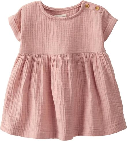 little planet by carter's Baby & Toddler Girls' Organic Cotton Dress, Dusty Rose in Saudi Arabia