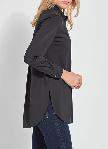 Lysse Schiffer Stretch Microfiber Button Down Shadow Grey XL in Kuwait