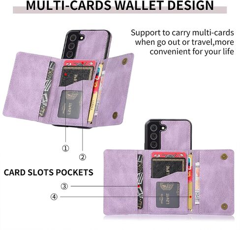 تصميم NKECXKJ لـ Samsung Galaxy S22 5G Wallet Case with Glass Glass Screen Protector Pu Leather Card Card Slot Slot Phone Phone Cover Kickstand Froofchproof Cover for Men 6.1 Inch Black in Kuwait