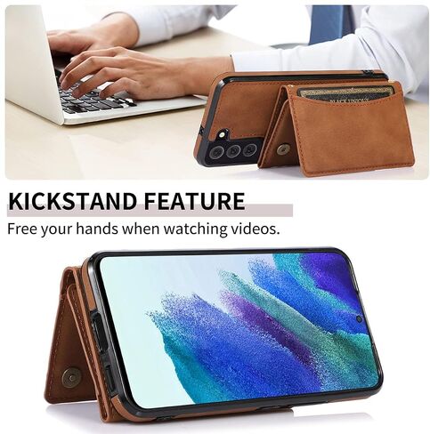 تصميم NKECXKJ لـ Samsung Galaxy S22 5G Wallet Case with Glass Glass Screen Protector Pu Leather Card Card Slot Slot Phone Phone Cover Kickstand Froofchproof Cover for Men 6.1 Inch Black in Kuwait