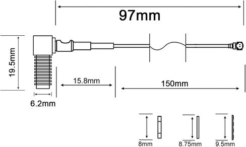 OneLinkmore RG178 UFL SMA Coaxial Cable ، U.FL IPX MHF1 إلى SMA أنثى الزاوية اليمنى الزاوية الصياغة كابل تمديد الخسارة المنخفضة لتراسيم Wi-Fi ، الهوائي ، حزمة Mini PCI من 5 in Saudi Arabia