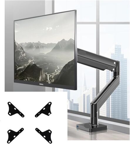 G40 22-40 Inch Monitor Screen Desk Mount Gas Spring Arm Computer Stand 360 Rotation 3-15 Kg(with Adaptor) in Kuwait