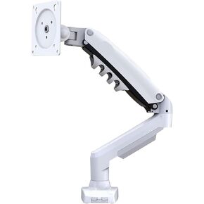 F80 Desktop Gas Spring 17-30 Inch LCD LED Monitor Stand Mounting Arm Full Motion Display Stand Loading 2-9 kg(2024 Ver White)