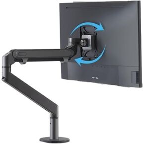 OZ-1 Aluminum Height Adjustable 17-32 Inch Monitor Stand Desk Stand Single Arm Gas Spring Monitor Mount Bracket(Silver Grey)