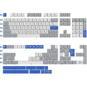 SA Profile 172 Keycaps Set 6.25U 7U Spacebar ABS Doubleshot Keycaps for Cherry Gateron MX Switches Layout Gaming Cross Axis Mechanical Keyboard (Sea)