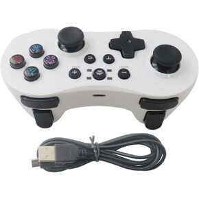 Wireless Pro Controller Gamepad w/5.9 Ft Charging Cable For Nintendo Switch Joypad Joystick Remote-White