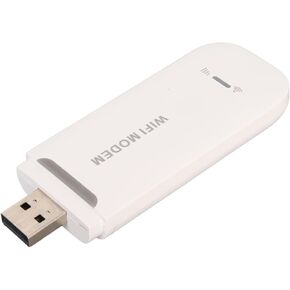 Dioche Portable 4G WiFi Router 150Mbps with SIM Card Slot - 10 User Share Wireless LTE Modem, USB Plug and Play for Office, Travel, Home - White (Black)