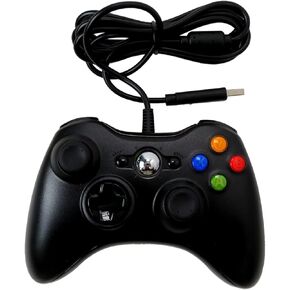 USB Wired Gamepad Replacement for PC Xbox 360 Controller Gaming Dual Vibration Joystick for PC Controller Gamepads Joypad for Windows 7 8 10(Black）