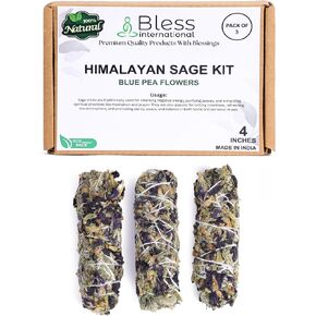 Bless-International Premium-100%-Natural-and-Organic USA-Grown-California-White-Sage-Incense Handcrafted-4-Inches-Long Used-for-Home-Cleansing-Meditation-Smudging-Rituals in Kuwait
