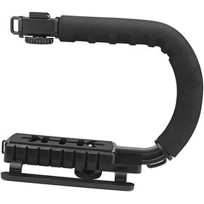 U Shape Camera Stabilizer Grip Hot Shoe Handle for Camcorder -Skid Handle for Stability Moveable for Accessories for Filmmaking and Vlogging