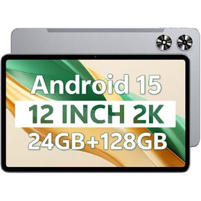 قرص 12 بوصة ، Android 15 Tablet 12 بوصة شاشة كبيرة 2K شاشة 2K ، أو ثماني ، وذاكرة وصول عشوائي تبلغ 24 جيجا بايت تخزين 128 جيجابايت 1 تيرابايت قابلة للتوسيع ، و 13 ميجابكسل كاميرا مزدوجة ، و 8000 مللي أمبير ، ونظام تحديد المواقع العالمي (GPS) ، ومكبرات صوت