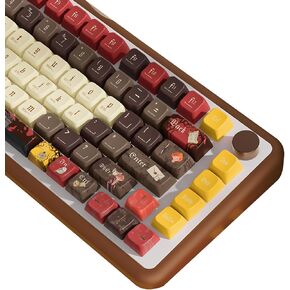 Red Academy Theme keycap MDA Profile 158 Keys pbt Material Custom keycap Set Suitable for 61/87/104/108 Cherry MX Switch and Other Mechanical Keyboards