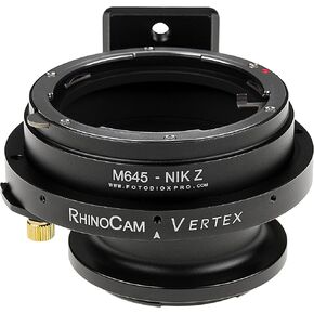 RhinoCam Vertex Rotating Stitching Adapter, Compatible with Mamiya 645 (M645) Mount SLR Lens to Nikon Z-Mount Mirrorless Cameras