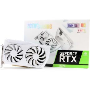 ZOTAC GAMING GeForce RTX 3070 Twin Edge OC White Edition LHR 8GB GDDR6 256-bit 14 Gbps PCIE 4.0 Gaming Graphics Card, IceStorm 2.0 Advanced Cooling, LED Logo Lighting, ZT-A30700J-10PLHR (Renewed)