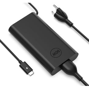 2025 New 90W USB C Charge Replacement for Dell Laptop Charge Latitude 3520 5420 5520 5540 5550 7420 Inspiron 14 16 7620 Type C Dell Type C AC Adapter Power Cord