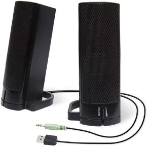 Mountain Powered Monitor Stereo Speaker Sound Bar - Quality Audio for Pc, Desktop Sound Bar with Stereo Speakers