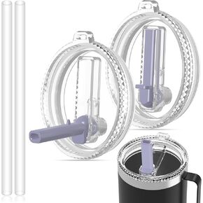 Leak-Proof Straw Lid for YETI Rambler 42/35/32/30/26 oz Tumblers | for Hydro Flask 32/40 oz Travel Tumblers | for REDUCE 50/40 oz | for Swig Life 40 oz Mega Mug | 1-Pack Black