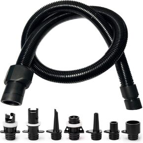 Paddle Board Pump Adapter Set, Sup Air Pump Hose with 7 Nozzles for Inflatable Paddleboard, Boat, Tent, Pool, Paddle Board Accessories Replacement Parts for Electric SUP Pump, Rafts, Kayak