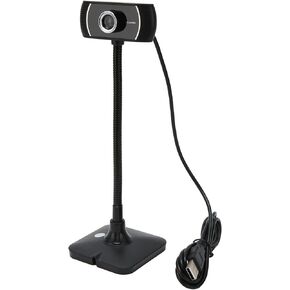 Manual Focus Camera, USB Webcam with Microphone, 360 Degree Rotating Live Streaming Drive Camera for Computer Conference Calling 640x480