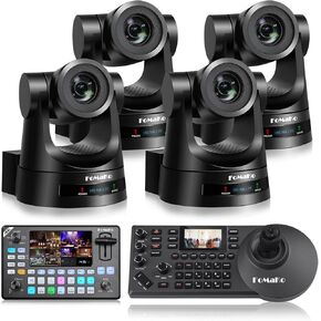 FoMaKo PTZ Camera HDMI 30x Optical Zoom HDMI PTZ Camera,for Church, Science Experiment Labs and ER Documentary Live Streaming (BH302 + KC602+FMK30SDIx2)