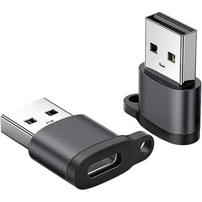 USB C Female to USB Male Adapter, 6 Pack, USB Type C Converter for iPhone, Samsung Galaxy, AirPod,Black,USB to C Adapter,USB-C to USB Adapter,USB to USB C Cable Converter for iPhone13,14,15,16.