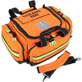 Lightning x Modular Large EMT Medic First Responder EMS TRAUUMA JUST BAS W/Astridered Name - Red