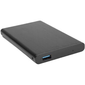 Keenso Portable 2.5 Inch Hard Drive Enclosure in Aluminum Alloy with 6Gbps Transfer Rate, LED Status Indicator for Windows OS X, Suitable for HDD SSD (Silver)