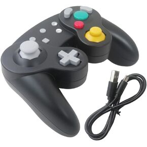 New Black Wireless Controller for Nintendo Switch/PC/Steam, Built-in Double Motor Shock, Screenshot Function, One-Button Wake Up Wireless Controller
