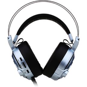 Earphones Subwoofer Virtual 7.1 Channel Gaming Headset Noise Reduction Microphone Stereo Headset Silver Earbud Headphones