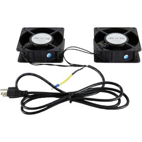 RAISING ELECTRONICS Server Cooling Cabinet Fan 110V Rack Mount 2 Pieces