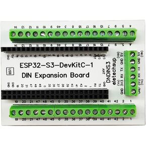 Din Rail Mounting ESP32-S3 Development Board N16R8 N8R8 ESP32-S3-DevKitC-1 Expansion Module for Bluetooth Arduino WiFi IOT DIY (with Rail Box)