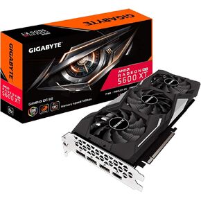 GIGABYTE Radeon RX 5600 XT Gaming OC 6G (Rev. 2.0) Graphics Card, PCIe 4.0, 6GB 192-Bit GDDR6, GV-R56XTGAMING OC-6GD REV2.0 Video Card (Renewed)