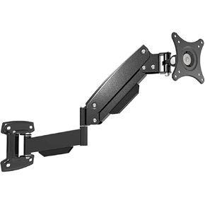 TV Bracket Tv Wall Mount Monitor Wall Mount Bracket, Fits 17 to 27 Inch Screen, Black Height (Two Cross arm