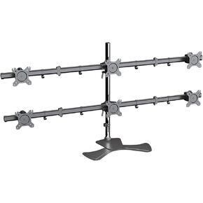 Universal TV Stand 6 Monitors Desk Mount Bracket, Six Monitor Arm with Full Articulation VESA Mount Fits 15-27 Inch Monitors, Holds 6 Screens