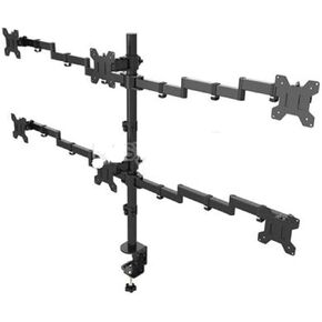 سطح المكتب Clamping Full Motion 360 درجة 3-4-6 حامل شاشات 10 "-27" LCD LED شاشة Mount Arm تحميل 9.9 كجم من كل رأس (4 حامل شاشة)